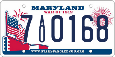 MD license plate 7AU0168