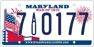 MD license plate 7AU0177