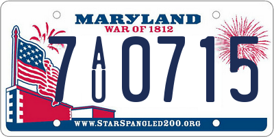 MD license plate 7AU0715