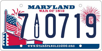 MD license plate 7AU0719