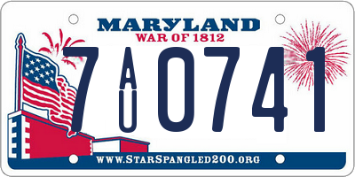 MD license plate 7AU0741