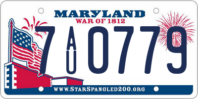 MD license plate 7AU0779