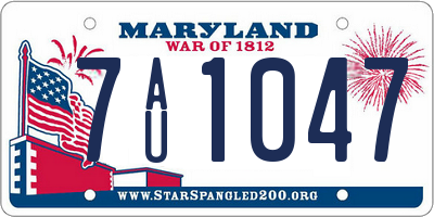 MD license plate 7AU1047