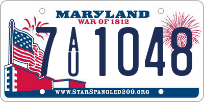 MD license plate 7AU1048
