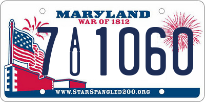 MD license plate 7AU1060