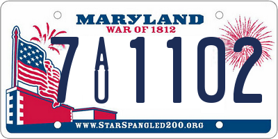 MD license plate 7AU1102