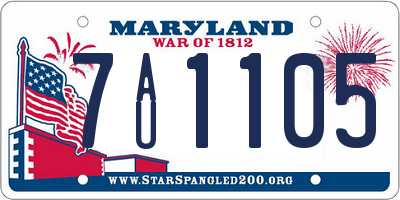 MD license plate 7AU1105