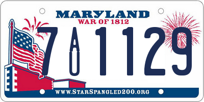 MD license plate 7AU1129