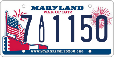 MD license plate 7AU1150