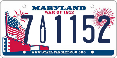 MD license plate 7AU1152