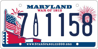 MD license plate 7AU1158