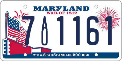 MD license plate 7AU1161