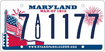 MD license plate 7AU1177