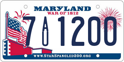MD license plate 7AU1200