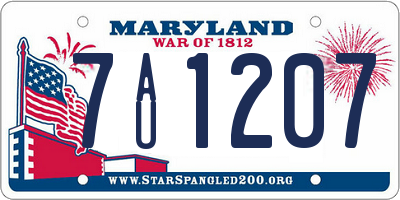 MD license plate 7AU1207
