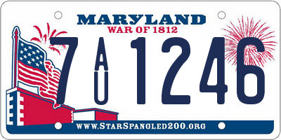 MD license plate 7AU1246