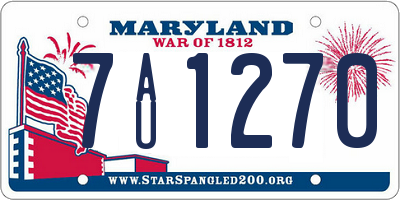 MD license plate 7AU1270