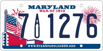 MD license plate 7AU1276