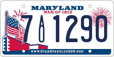 MD license plate 7AU1290