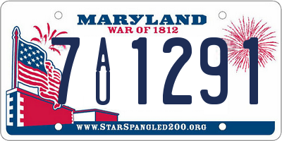 MD license plate 7AU1291