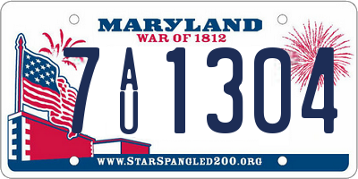 MD license plate 7AU1304