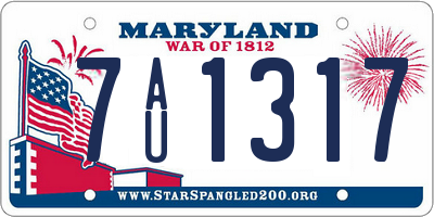 MD license plate 7AU1317