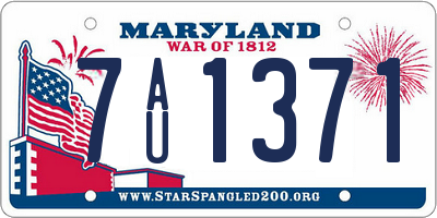 MD license plate 7AU1371