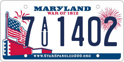 MD license plate 7AU1402