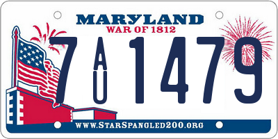 MD license plate 7AU1479