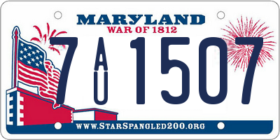 MD license plate 7AU1507