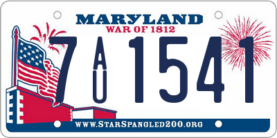 MD license plate 7AU1541