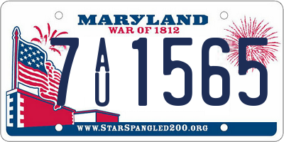 MD license plate 7AU1565