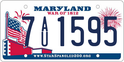 MD license plate 7AU1595