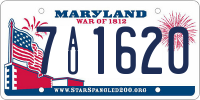 MD license plate 7AU1620