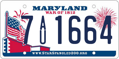 MD license plate 7AU1664