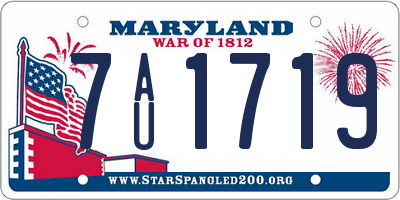 MD license plate 7AU1719