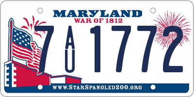 MD license plate 7AU1772
