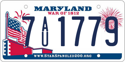 MD license plate 7AU1779
