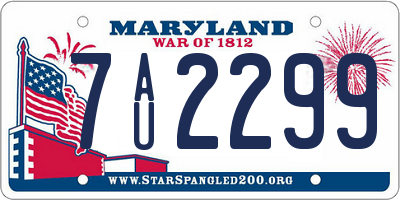 MD license plate 7AU2299
