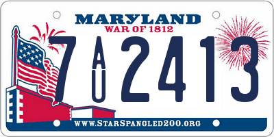 MD license plate 7AU2413