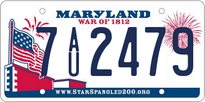 MD license plate 7AU2479