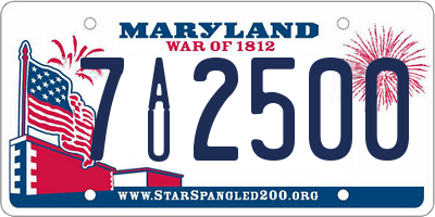 MD license plate 7AU2500