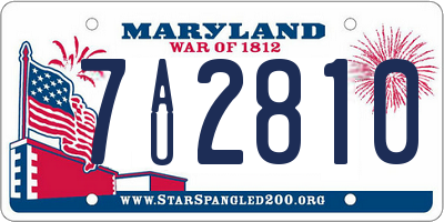 MD license plate 7AU2810