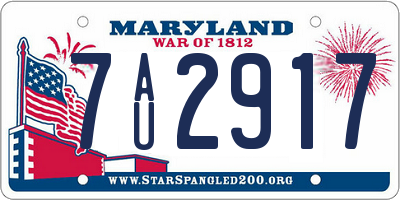 MD license plate 7AU2917