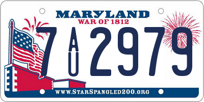 MD license plate 7AU2979