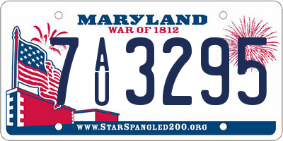 MD license plate 7AU3295