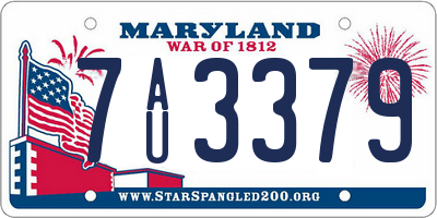MD license plate 7AU3379