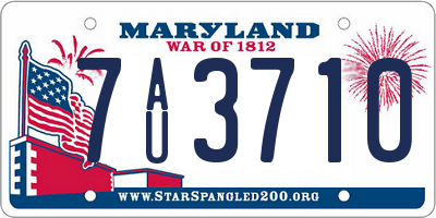 MD license plate 7AU3710