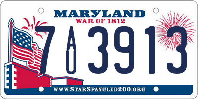 MD license plate 7AU3913