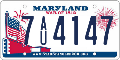 MD license plate 7AU4147